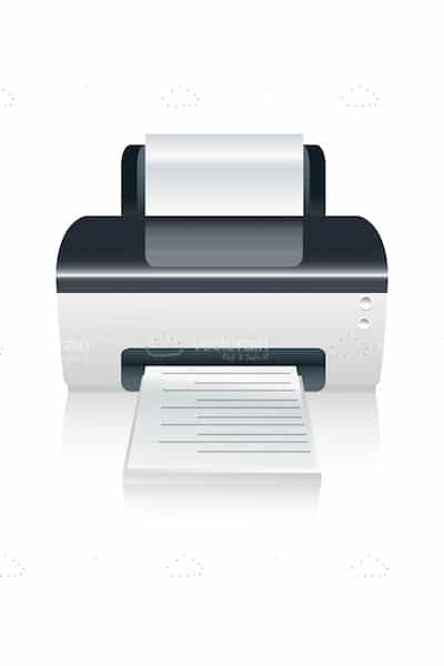 Colour Printer with Document in the Out Tray